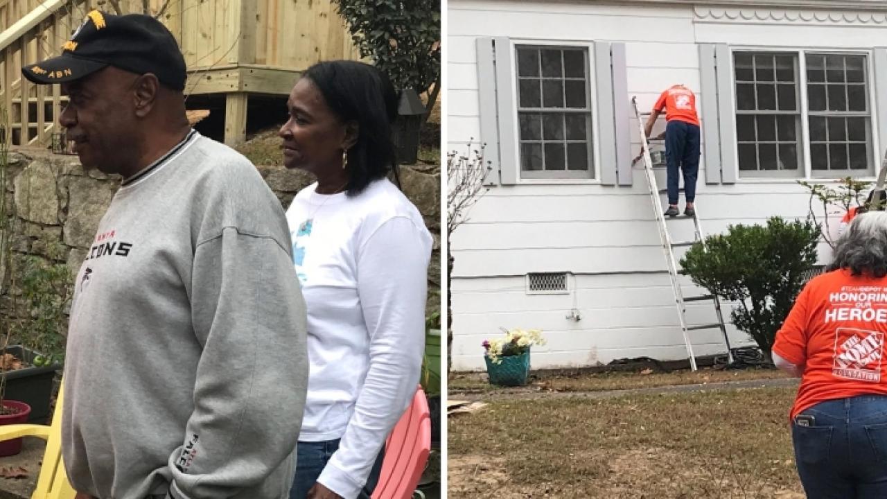 The Home Depot volunteers shown.