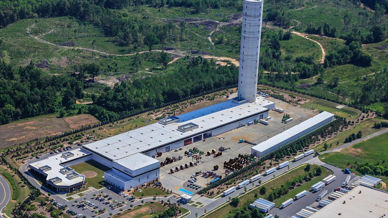 aerial view of the Huntersville Southwire plant