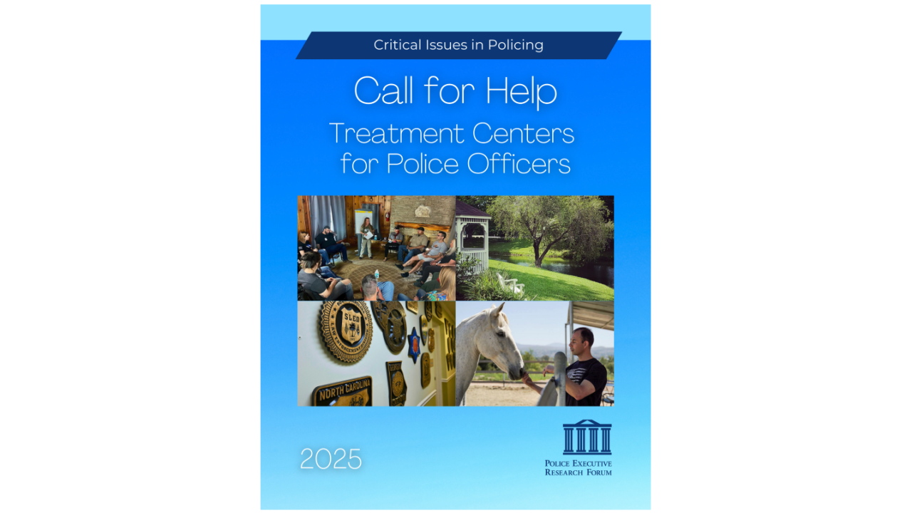 call for help treatment centers for police flyer by Motorola Solutions Foundation 