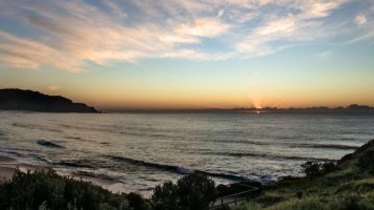Sunset over the ocean