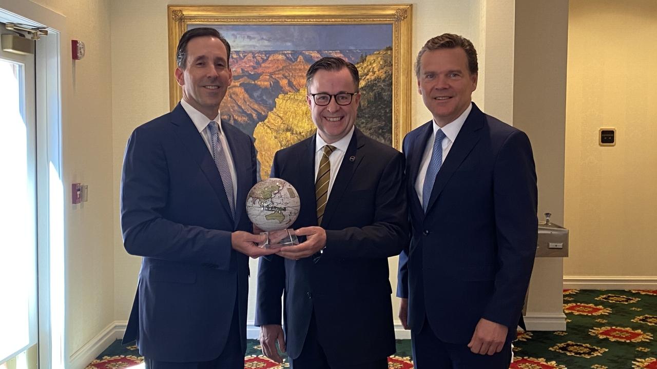 Chris Jahn, President and CEO, American Chemistry Council; Haakan Jonsson, chairman and president of Covestro LLC; Peter Huntsman, Chairman of the Board, American Chemistry Council.