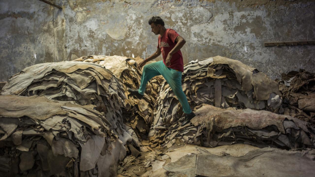 Shri Ram is an employee of the Superhouse Tannery, India (WaterAid/Anindito Mukherjee)