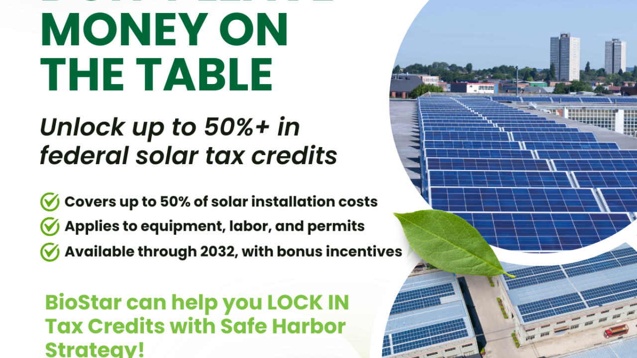 Don't leave money on the table! Up to 50%+ in federal tax credits. 
