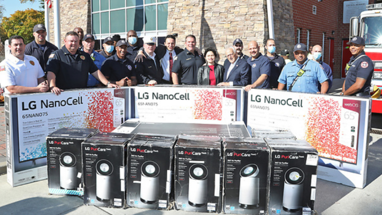 LG delivers equipment to support firefighters in Paterson NJ