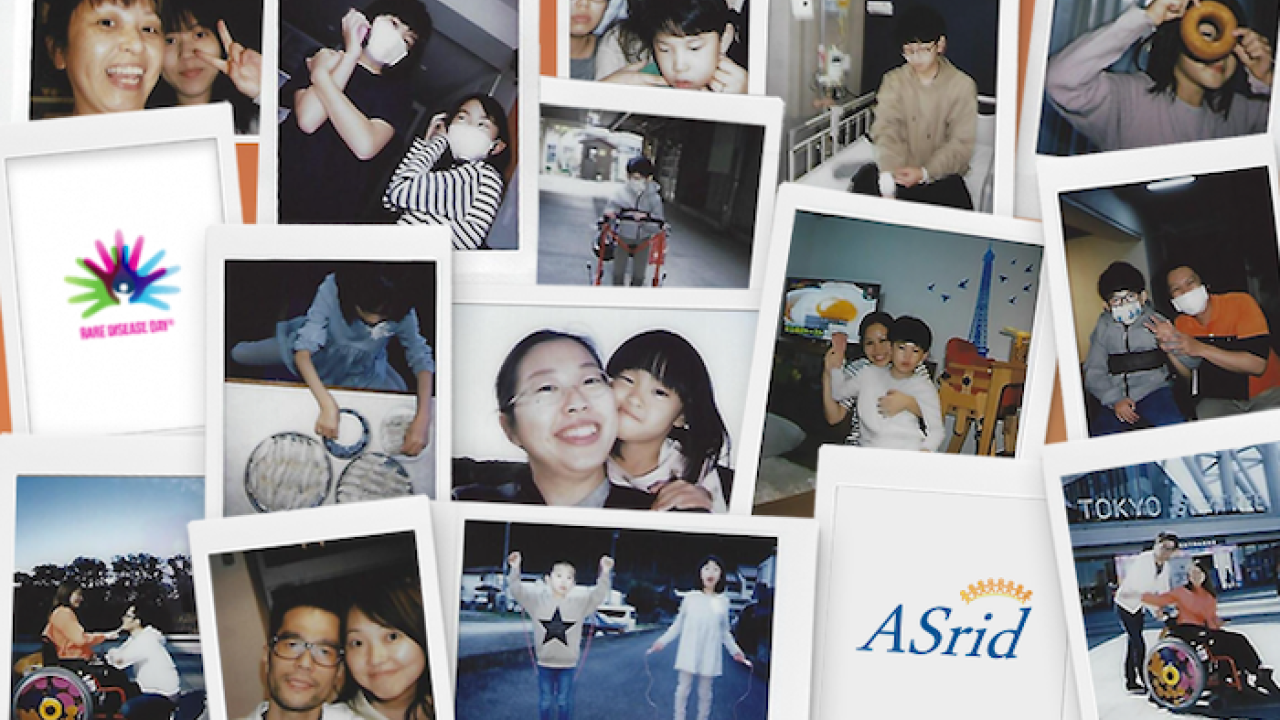 Montage of Polaroid photos of Kanade Kawagoe, his family, schoolmates and friends.