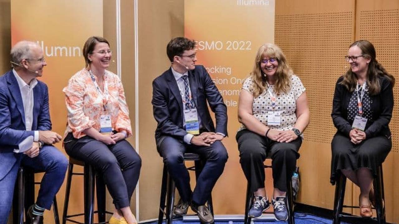 From left to right: Dr. Phil Febbo, Dr. Bettina Ryll, Dr. Joaquin Mateo, Dr. Nicole Pfarr, Dr. Hege Russnes | Photo: Mike Rowland