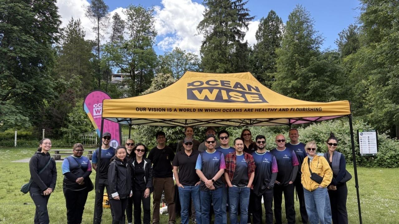 DP World's Canada Team Volunteers for Ocean Wise Shoreline Cleanup at Deer Lake in Burnaby, British Columbia. 