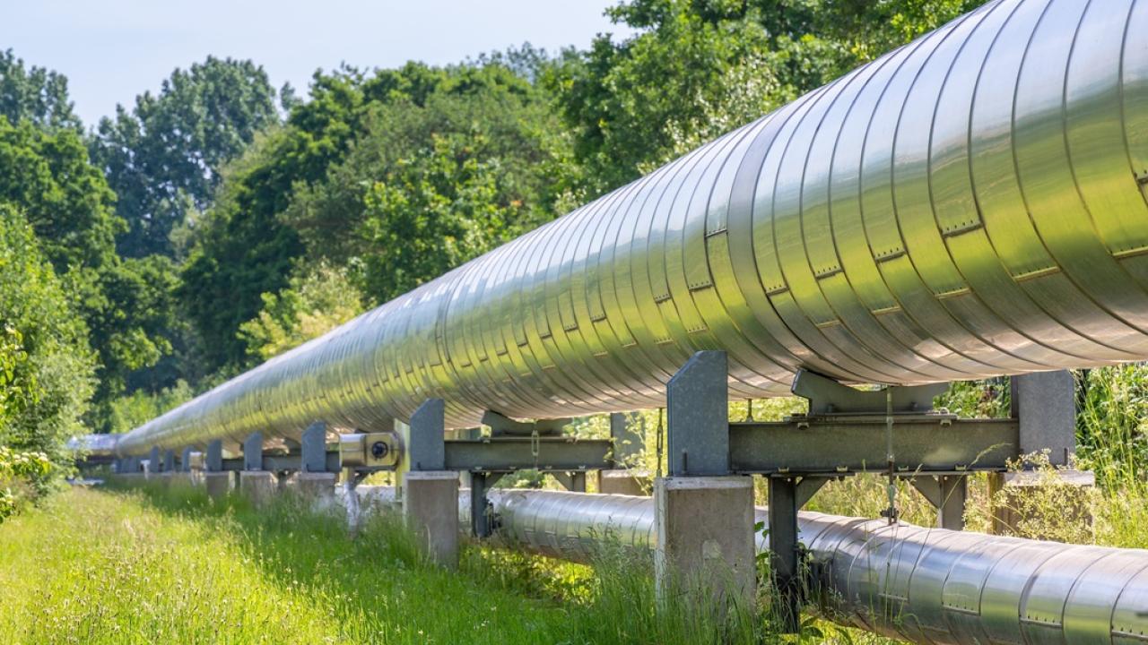 Image of an above ground pipeline