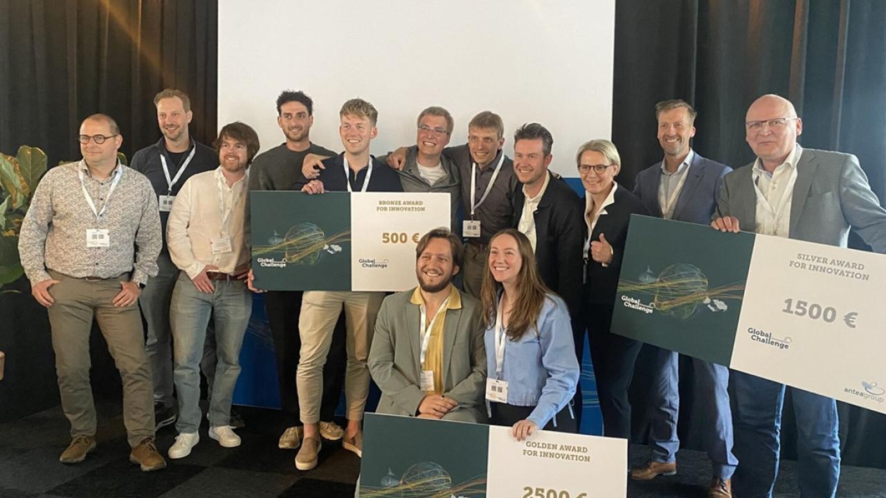 Antea Group USA winners pose with their award alongside the second and third place winners.