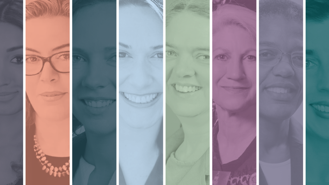 Women smiling