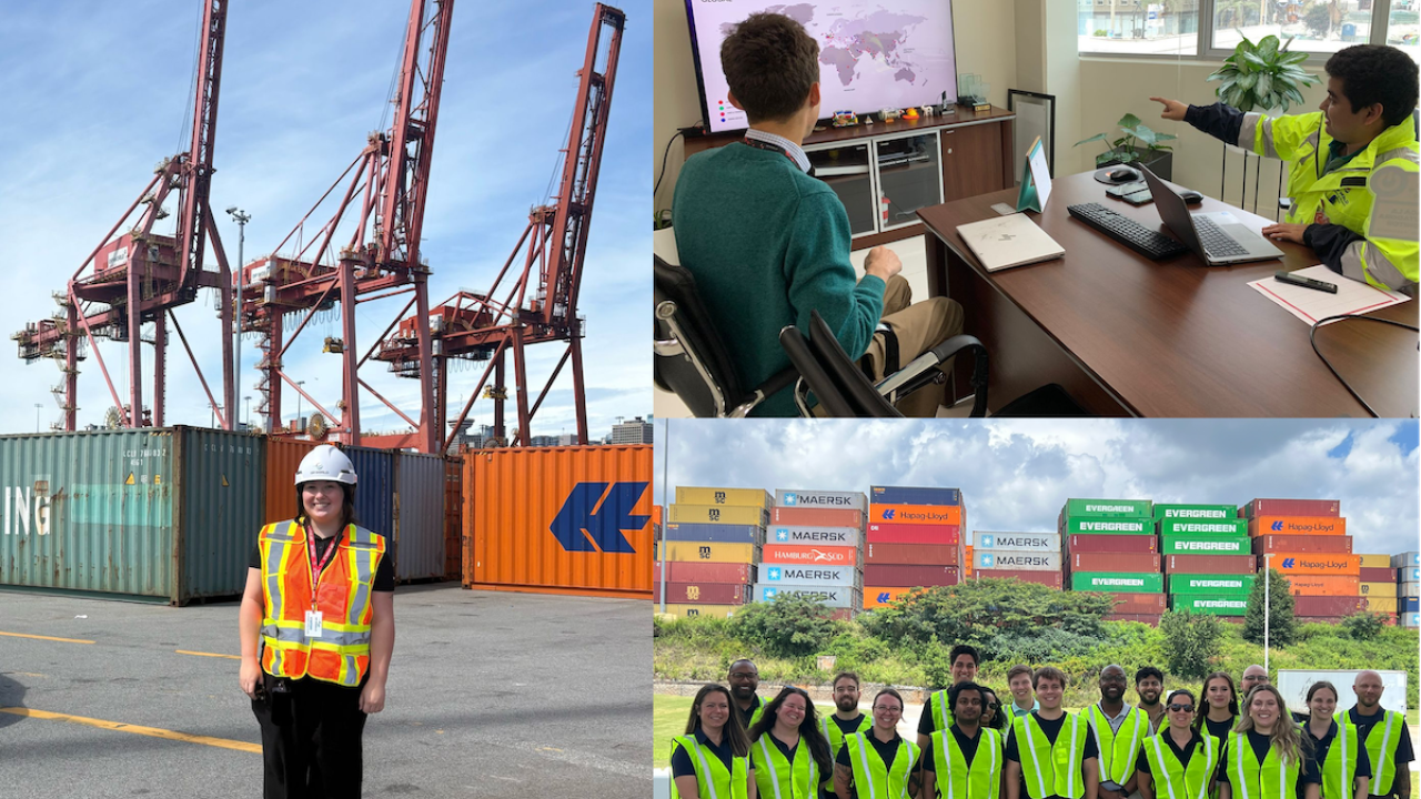collage of images of interns