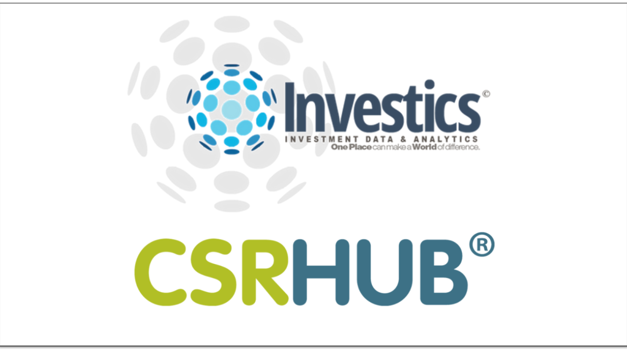 Investics logo and CSRhub logo