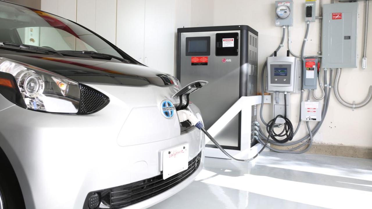 An electric vehicle charging