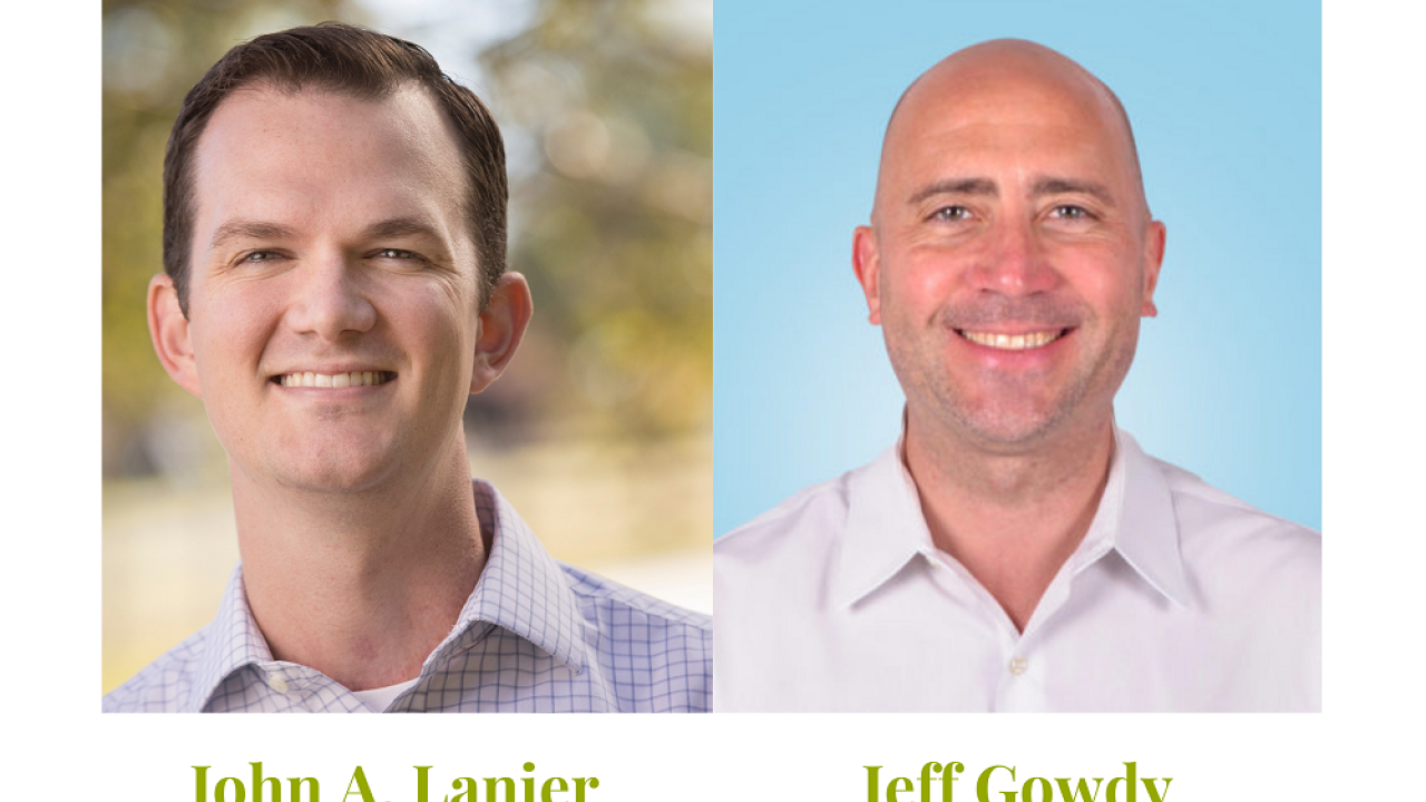 Headshots of John A. Lanier and Jeff Gowdy