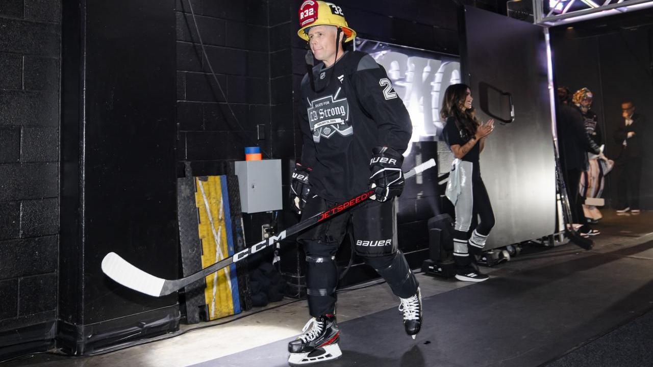 Jason Northgrave of the El Segundo Fire Department participated in the benefit hockey game.