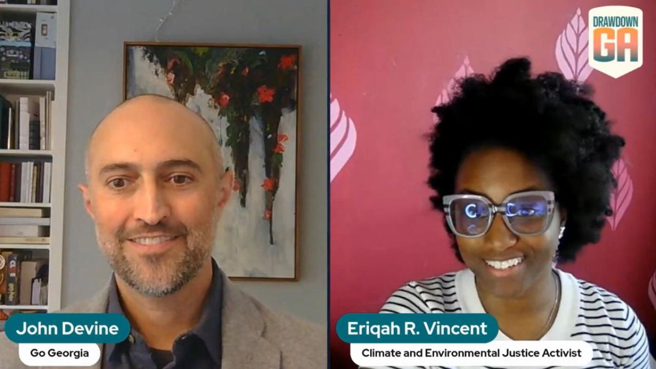 John Devine of Go Georgia and Eriqah Vincent of Drawdown Georgia