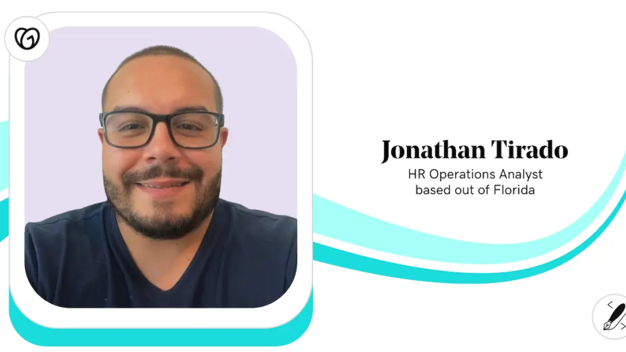 Jonathan Tirado, HR Operations Analyst, GoDaddy.