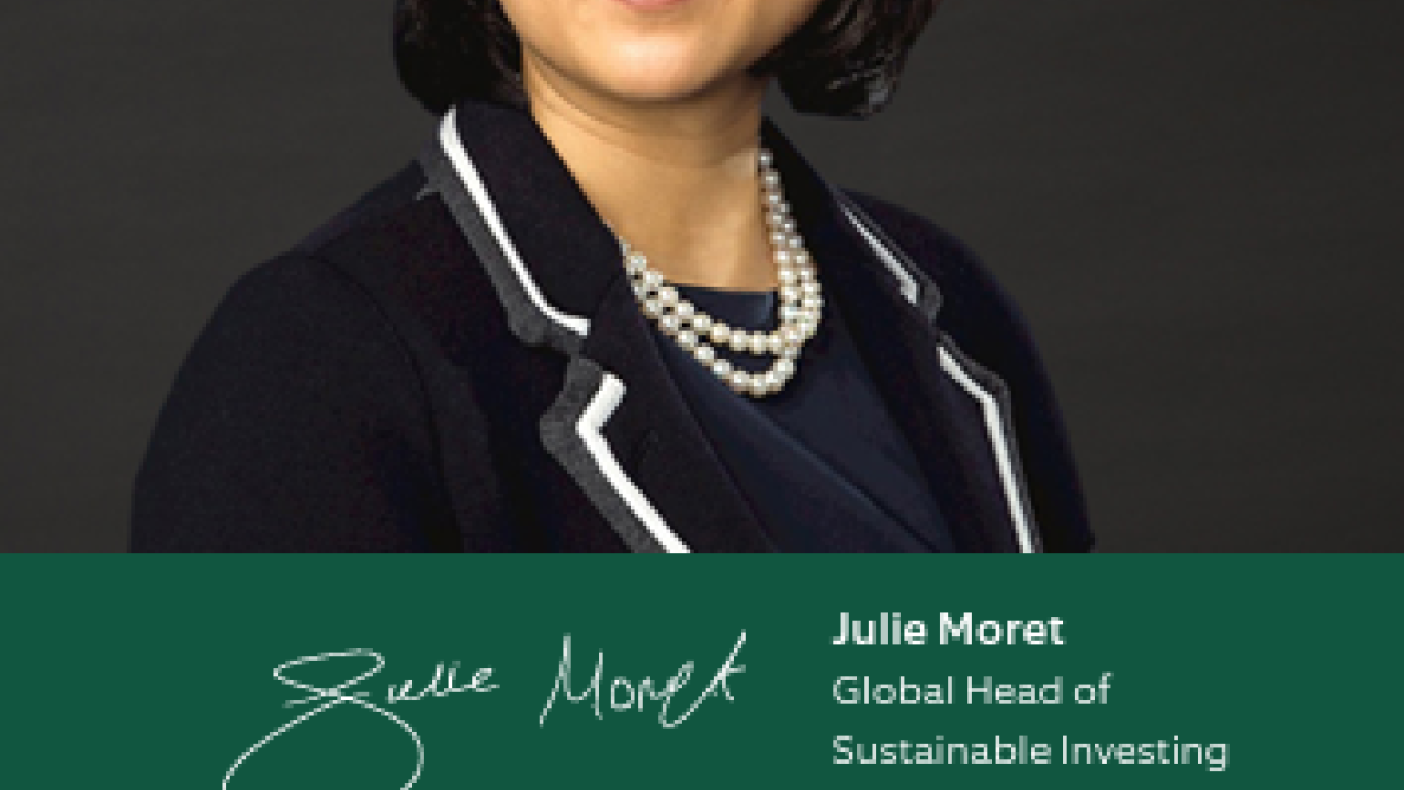 profile of Julie Moret, her signature and title above the Northern Trust logo