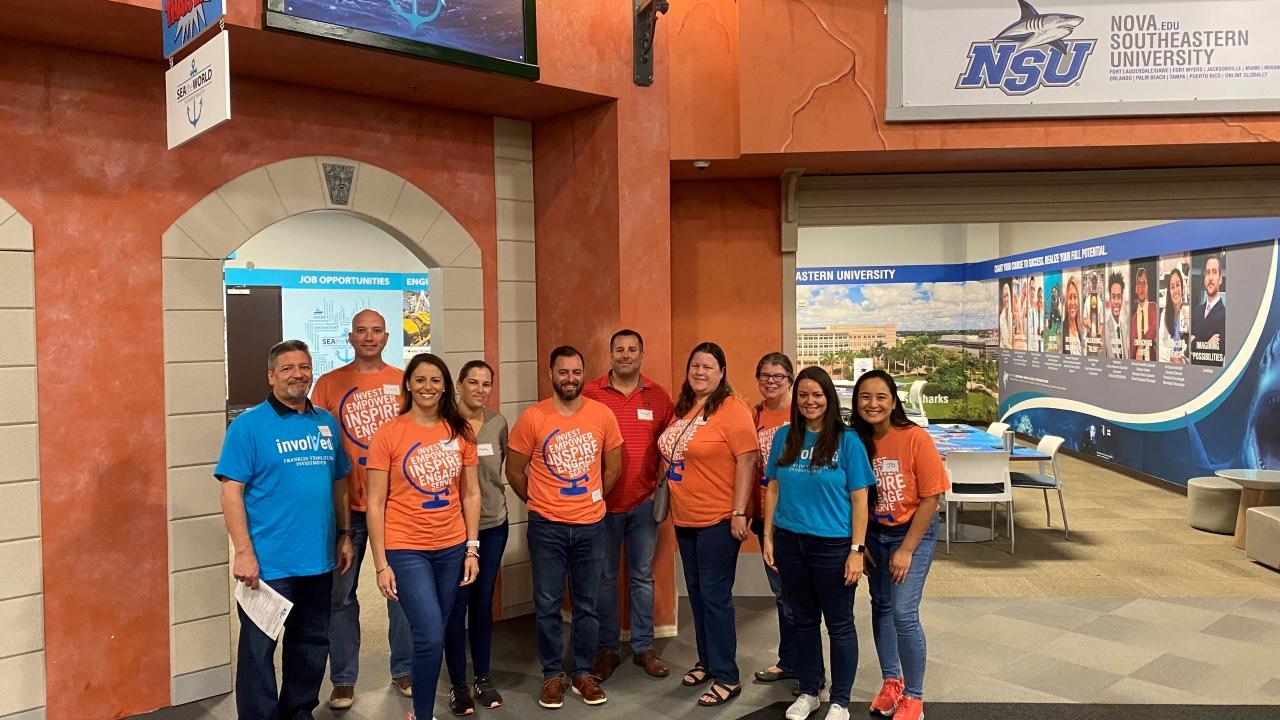 Franklin Templeton volunteers in Florida attending Junior Achievement’s Finance Park