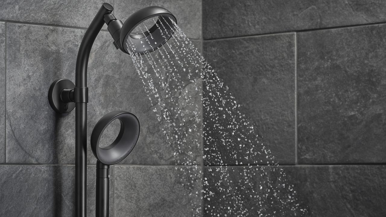 Shower head with water spraying out
