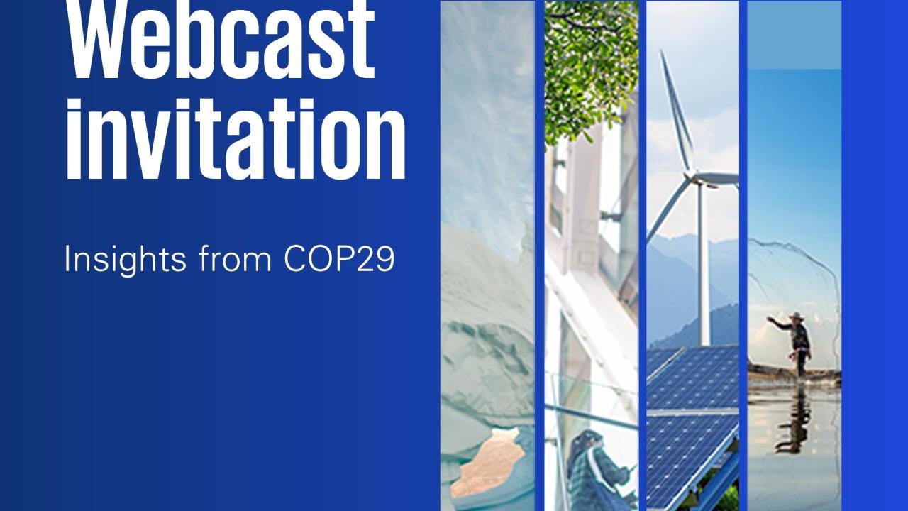 "Insights from COP29 Webcast Invitation"