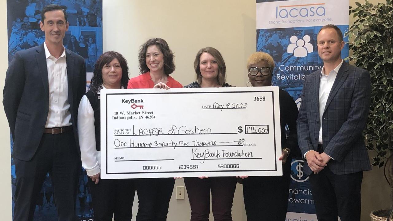 KeyBank Foundation Awards Lacasa $175,000 to Expand Financial Education in Elkhart County.