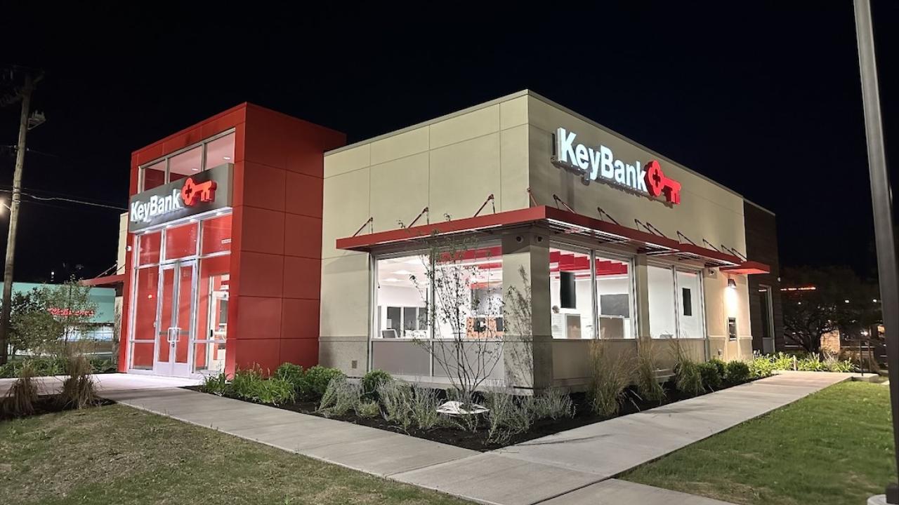 Exterior of KeyBank Ithaca, NY.