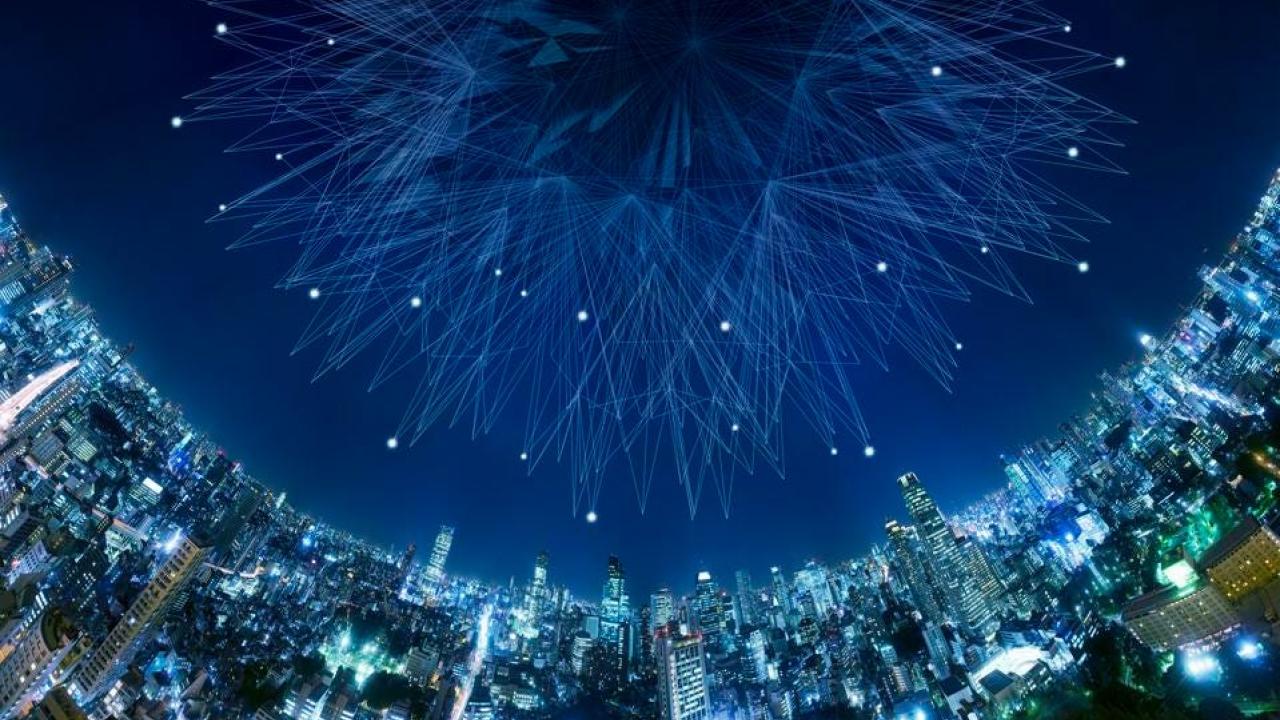 Cityscape at night
