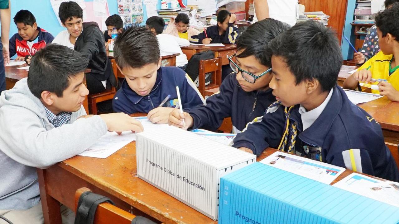 kids learning in a classroom
