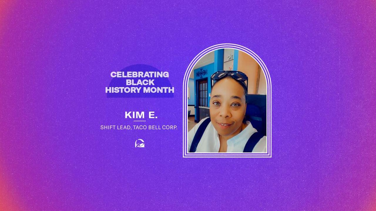 "Celebrating Black History Month" Kim E. and profile.
