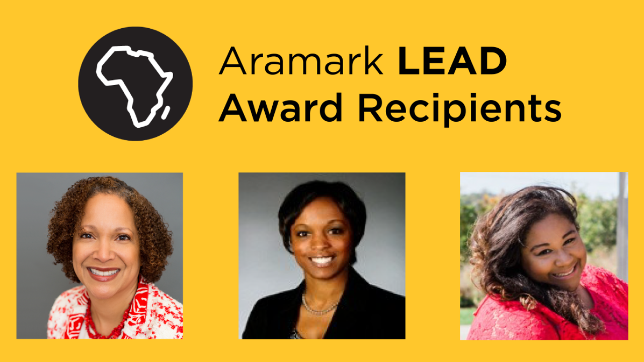 Headshots of three Aramark LEAD Award Recipients