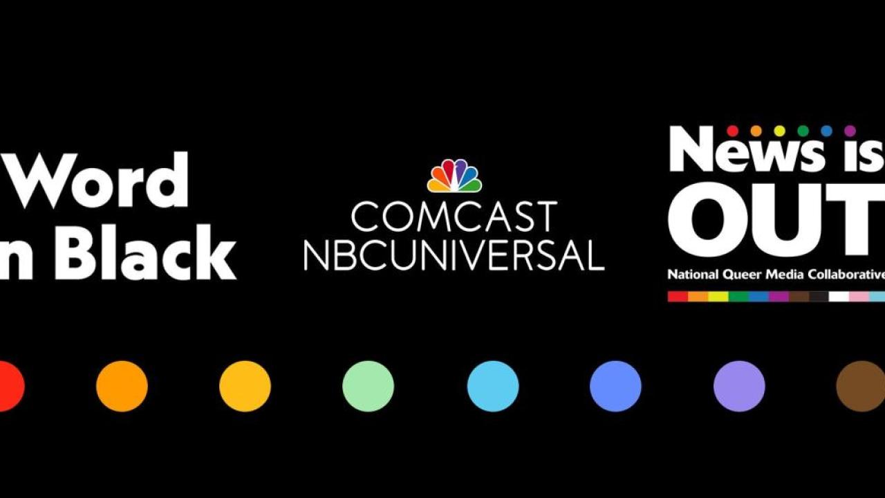 Word In Black, Comcast, and News is Out logos