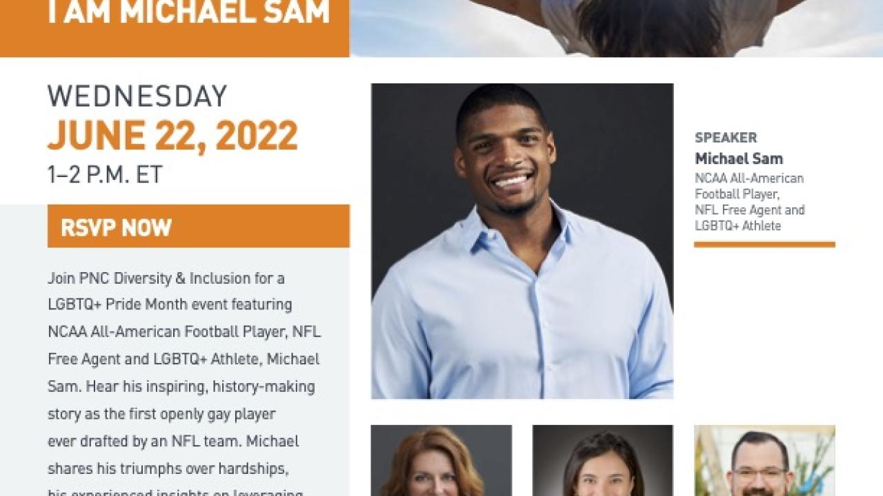 PNC LGBTQ+ Pride Month Event - From Hitchcock High to the NFL: I Am Michael Sam