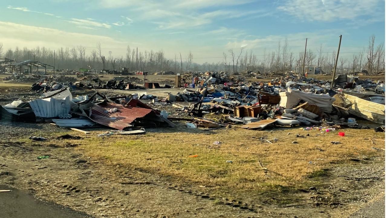 area devastated by tornados