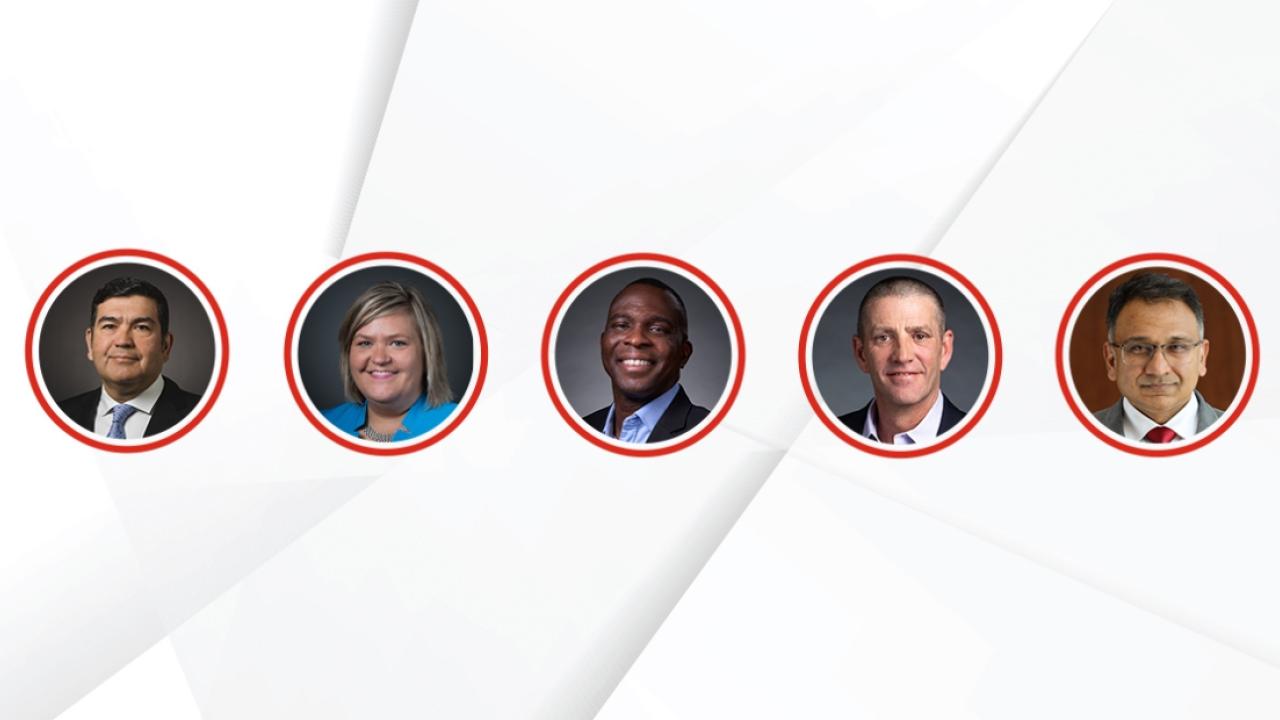 Five separate headshot photo's