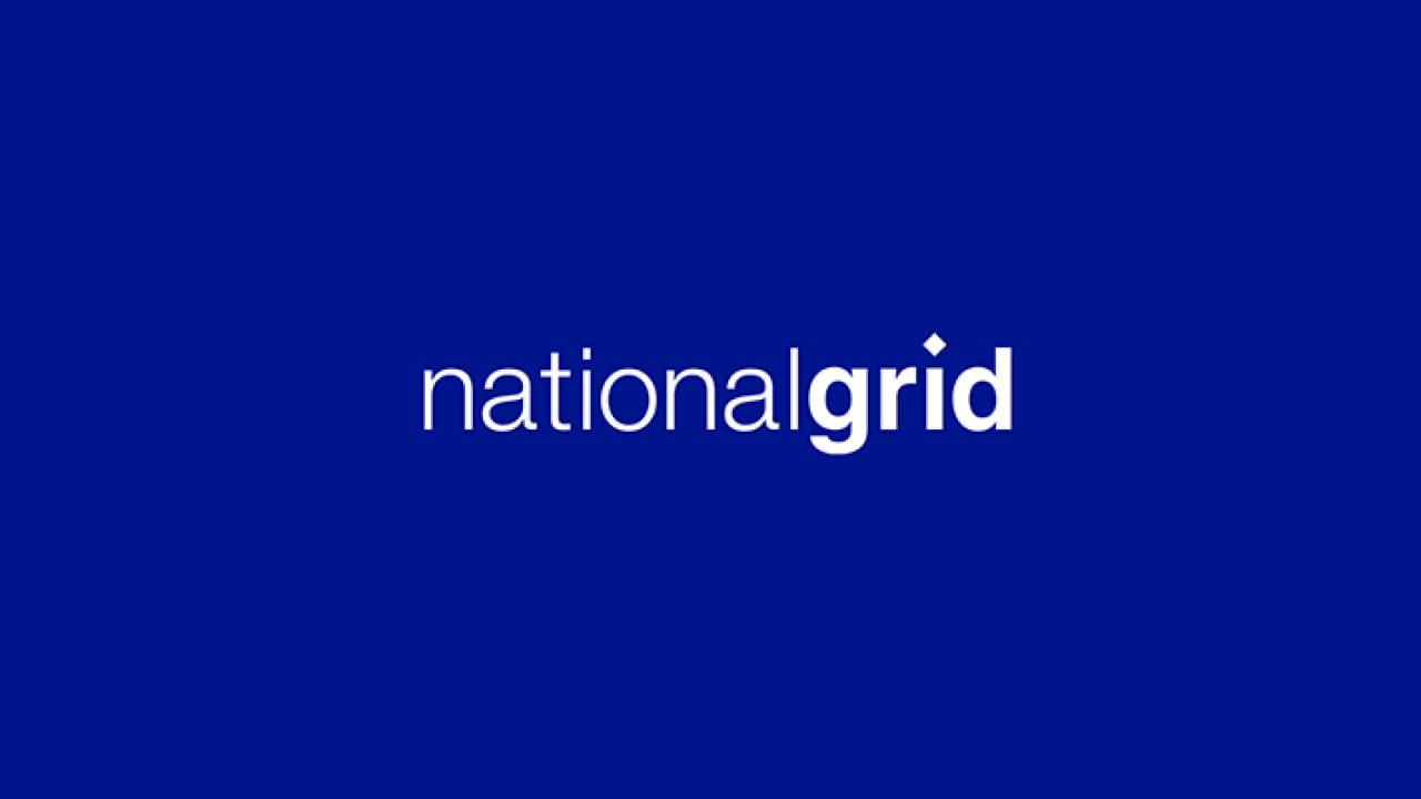 Blue background with the National Grid logo in the centre