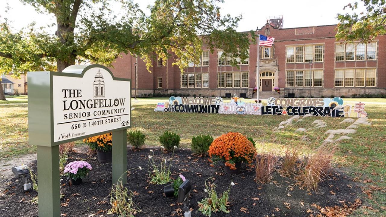 Exterior of The Longfellow Senior Community.