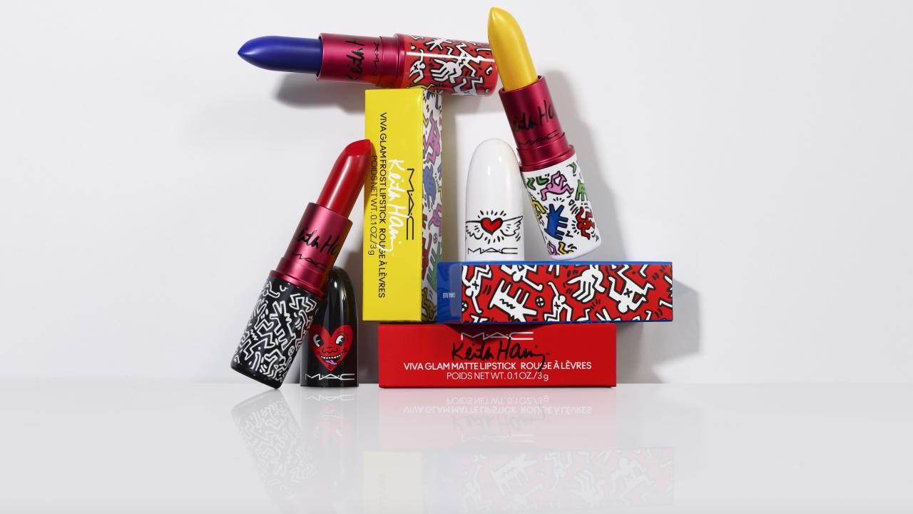 Makeup from the M·A·C VIVA GLAM Keith Haring Campaign