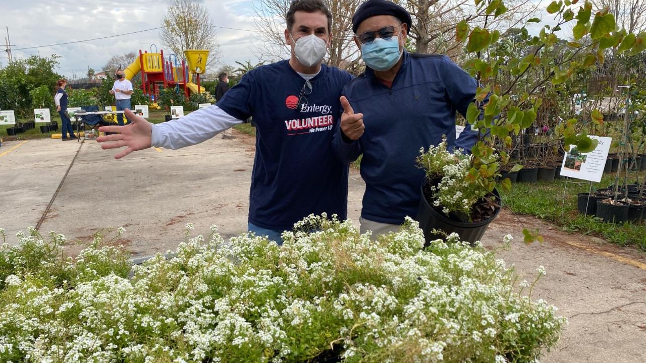 two volunteers