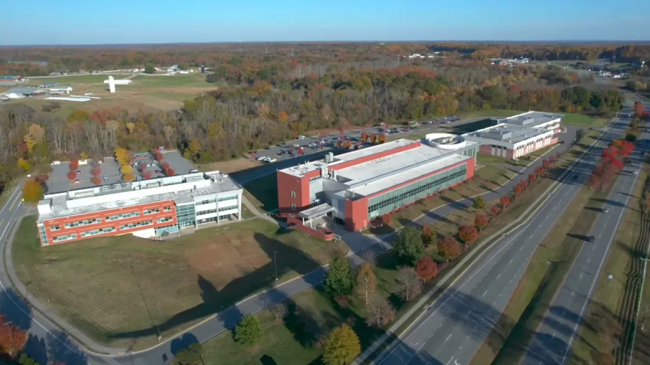 Birds eye view of a building