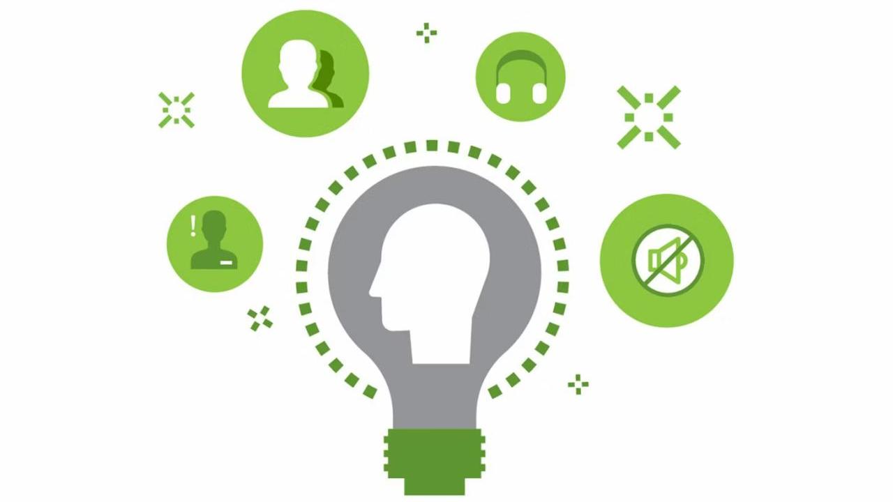 An illustration of a lightbulb with a silhouette of a persons head inside