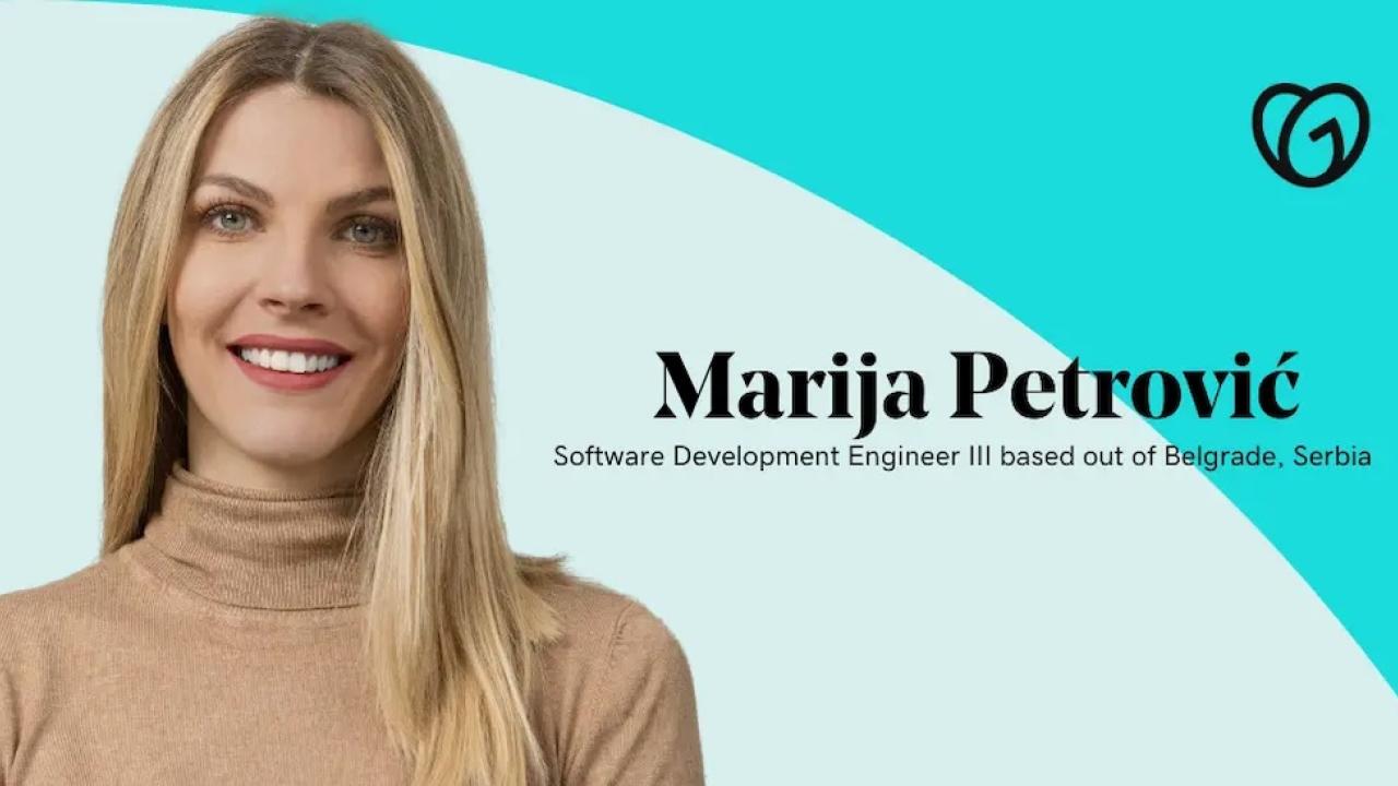 Marija Petrovic, Software Development Engineer from Belgrade, Serbia.