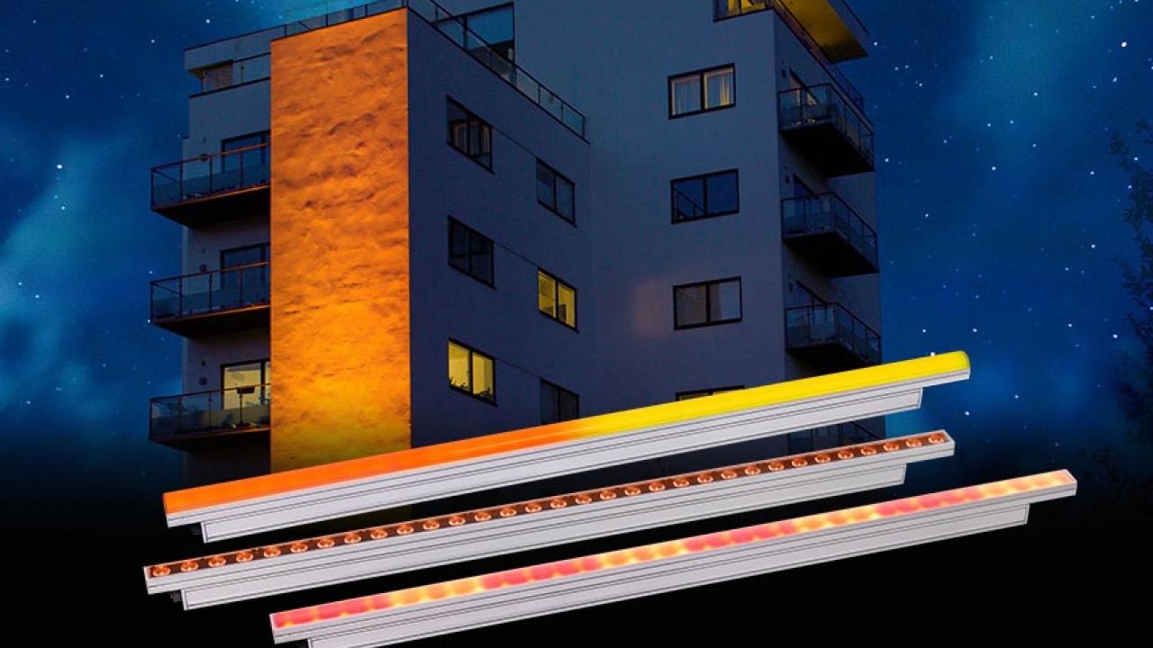 Linea Pro lighting shown in front of a building.