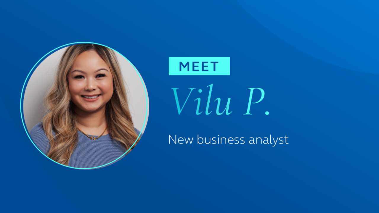 Meet Vilu P. New business analyst.