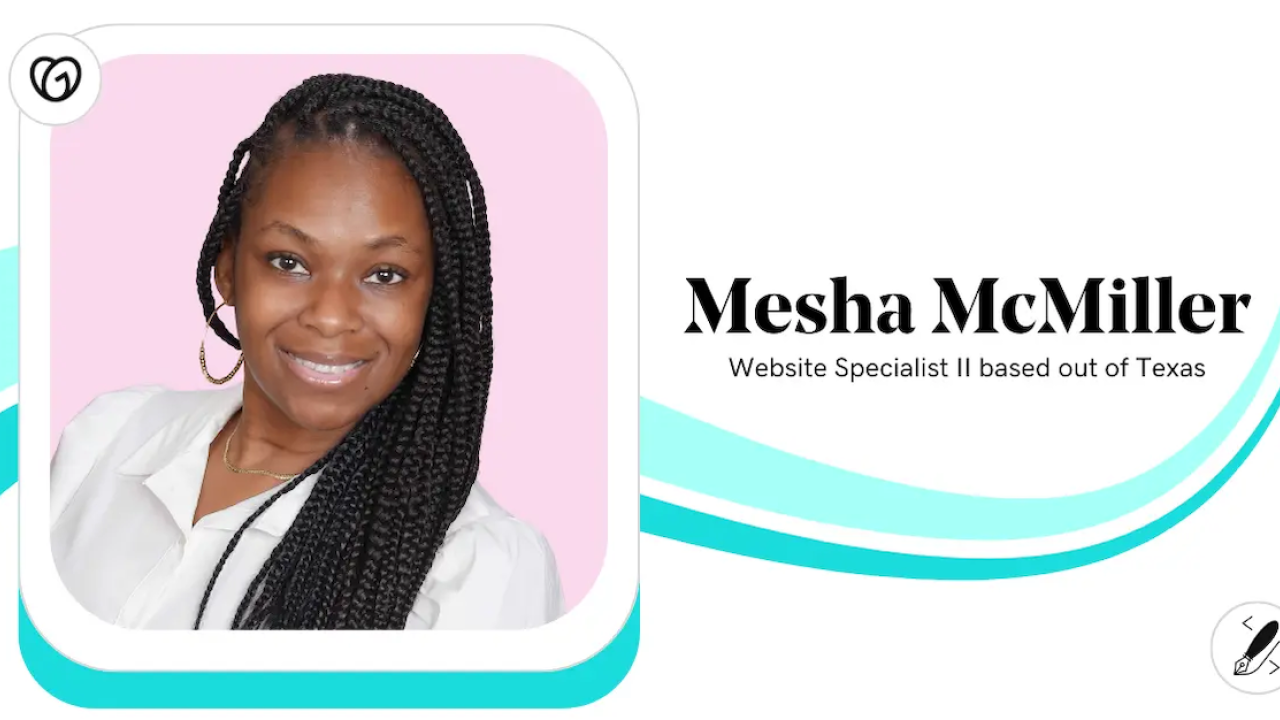 Mesha McMiller, Website Specialist, GoDaddy.