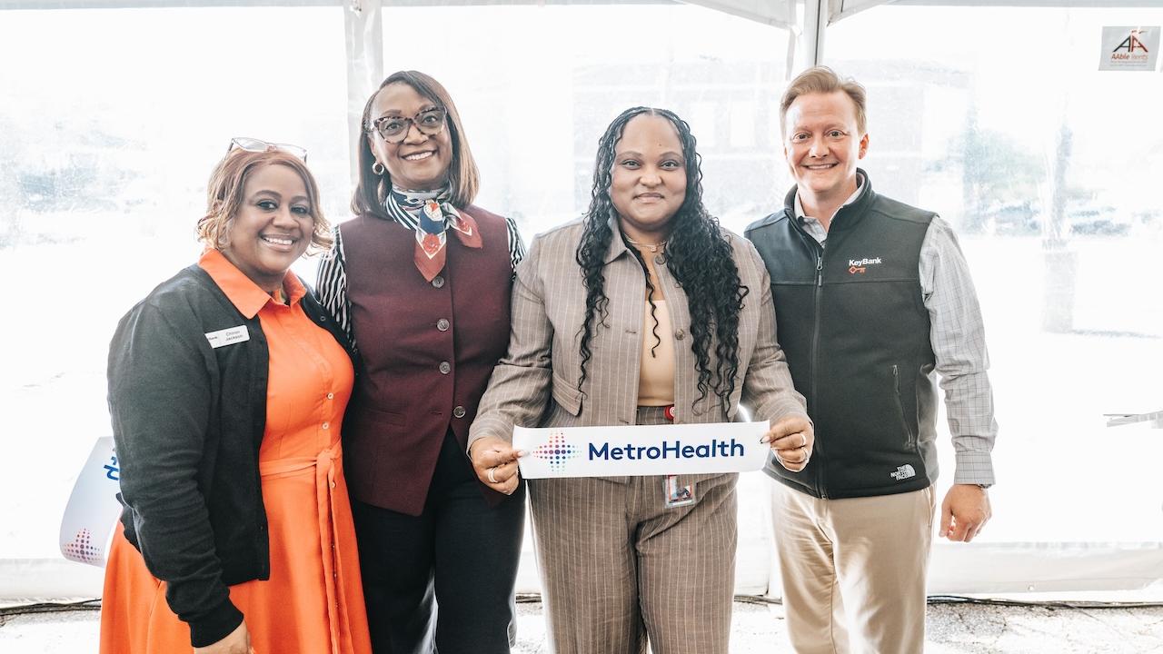 KeyBank and MetroHealth Team during the ribbon cutting.