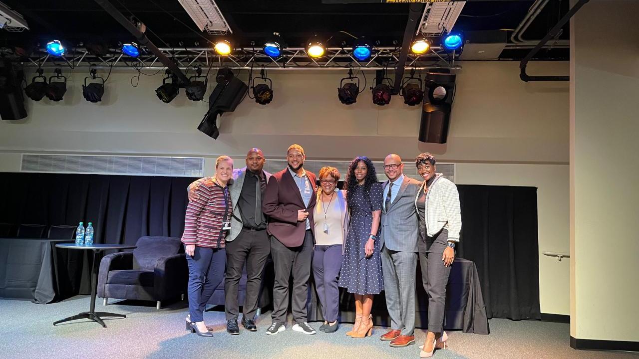 Aramark leadership on a stage