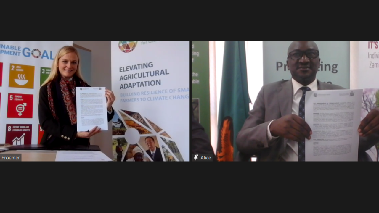 Signing of the Memorandum of Understanding during an online ceremony
