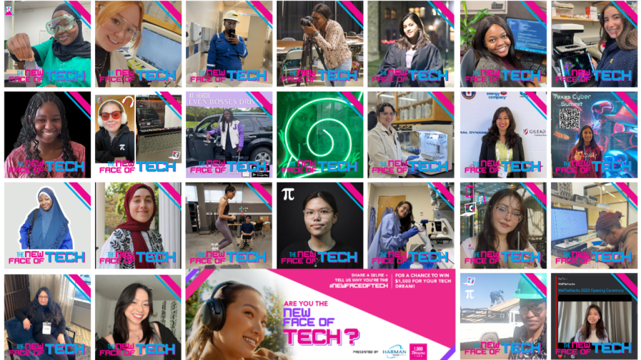 Photo montage of New Face of Tech 2023 winners.