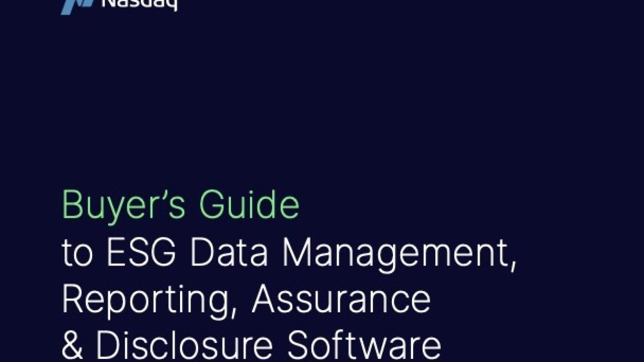 Buyer's Guide to ESG Data Management, Reporting, Assurance & Disclosure Software